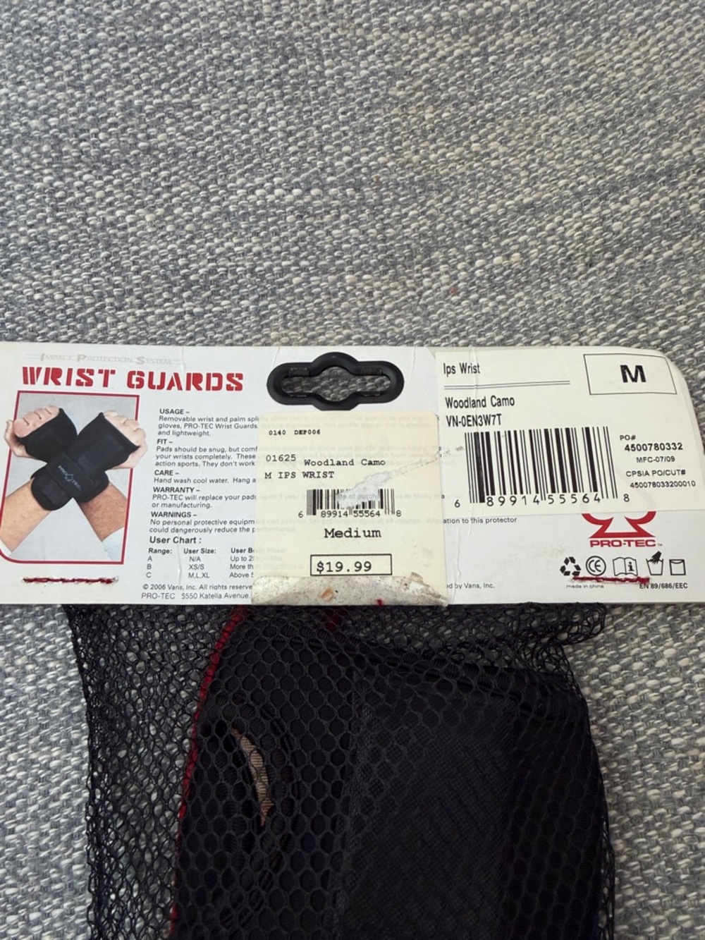 NWT Pair Pro-Tec Street Wrist Guards Black Small Skateboard Scooter Medium - Picture 6 of 6